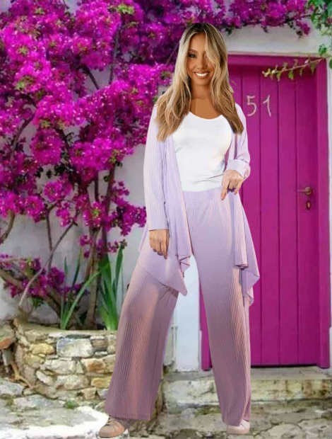 Lila Ribbed Matching Set