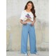 Baby Blue waistband trousers with boxer