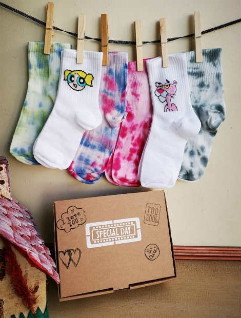 Tie dye socks