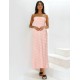 Strapless pois dress