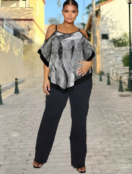 Lurex μπλούζα μαντήλι