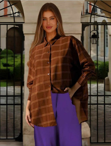 Oversized  plaid shirt