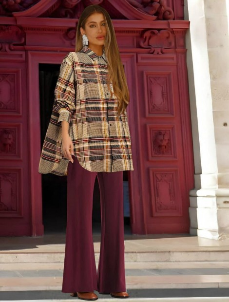 Plaid oversized  shirt