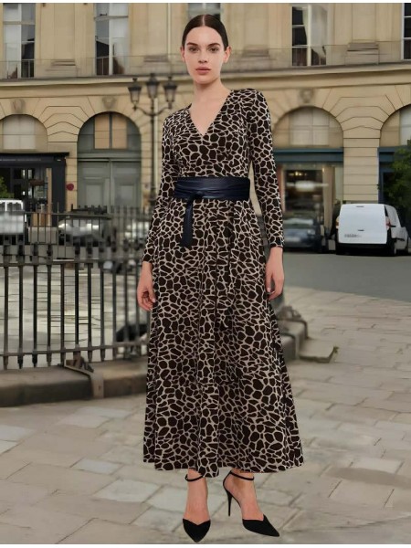 Marble Suede type croise dress