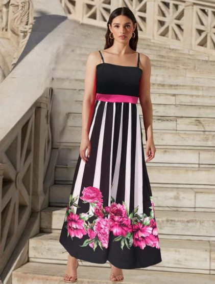 Dahlia garden coctail dress