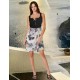 Black and white elastic shorts