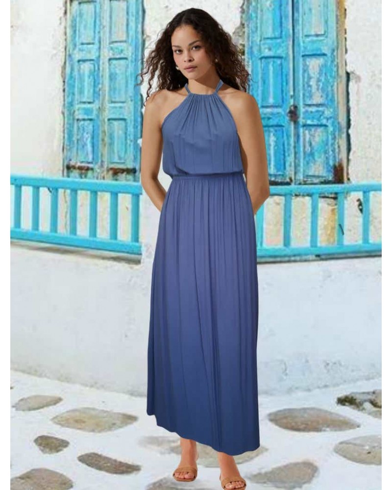 Ίντιγκο ''Alice''φόρεμα σε σταθερή βισκόζη