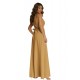 Gold nude crepe dress