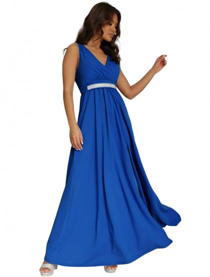 Royale blue crepe dress