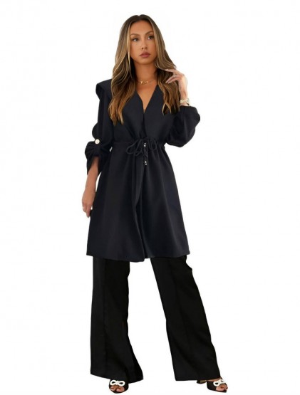 Half coat with cosy hood