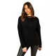 Crew neck sweater in cable-knit