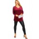 Cherry Chenille frotte blouse with strass