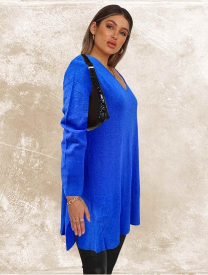 Roua V knit blouse dress