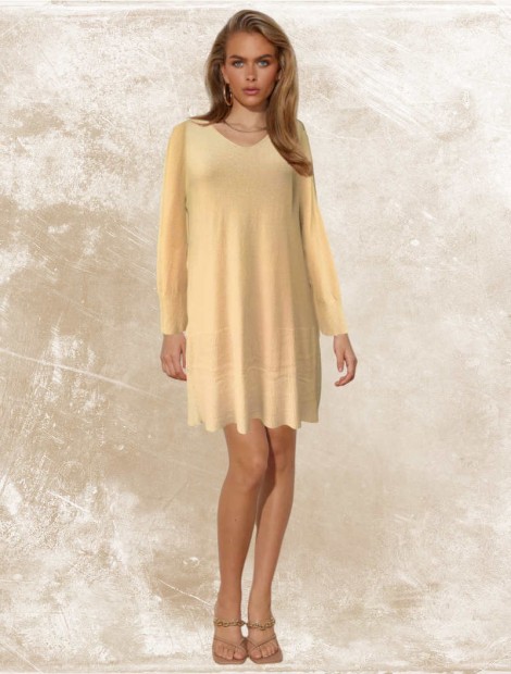 Roua V knit blouse dress