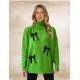 Avocado Sweater with 3d bows