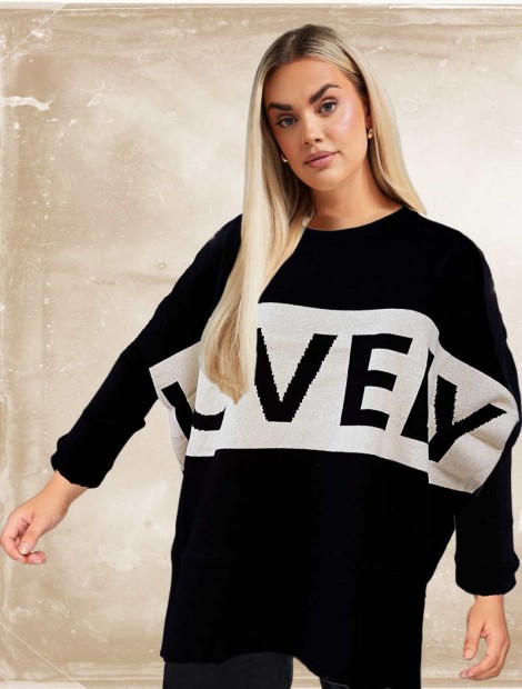Oversized ''LOVELY'' sweater