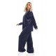 Dark blue Shiny velvet set