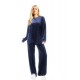 Dark blue Shiny velvet set