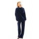 Dark blue Shiny velvet set