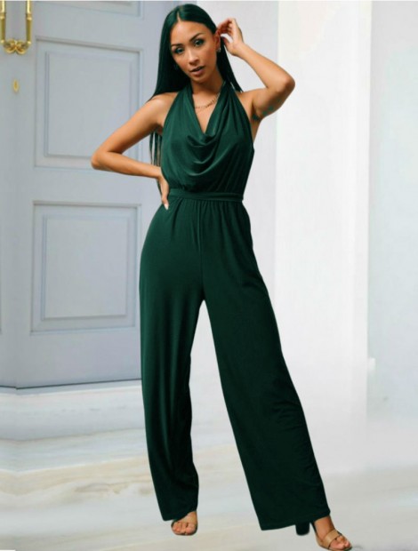 Green Halter jumpsuit