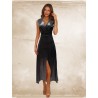 Black shiny snake skin dress