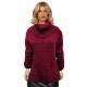 Turtleneck sweater with silver thread