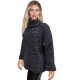 Turtleneck sweater with silver thread
