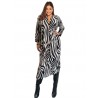 Zebra print velour dress