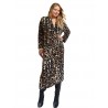 Animal print velour dress