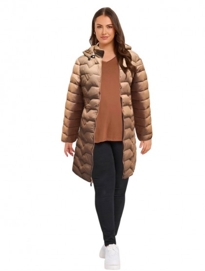 Camel Lightweight thick puffer jacket