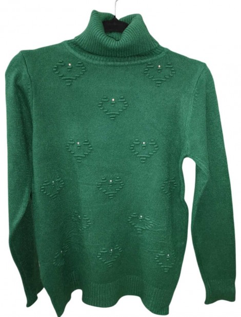 Sweater with hearts and strass