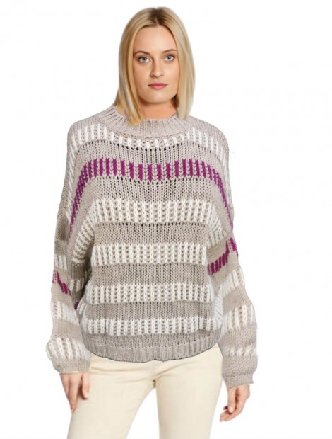 Color Block Striped Sweater