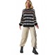 Black Color Block Striped Sweater