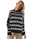Black Color Block Striped Sweater