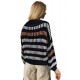 Black Color Block Striped Sweater