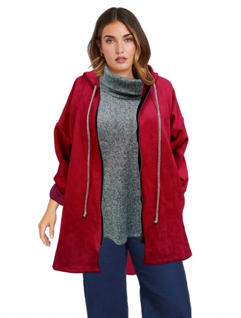 Cherry Souet type cardigan half  coat