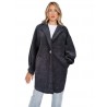 Black Chenille half coat