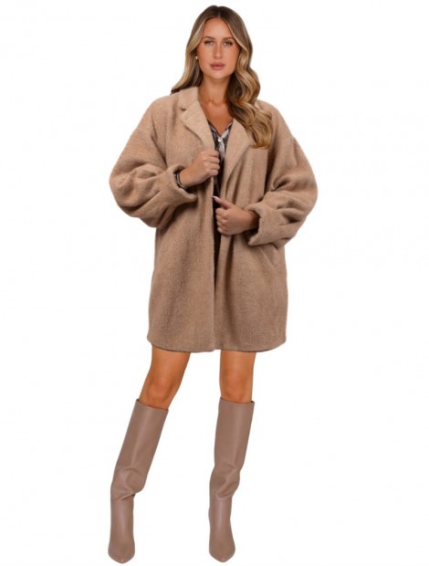 Beige Chenille half coat