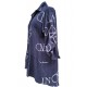 Dark blue Letter print  shirt