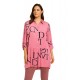 D.Pink Letter print  shirt