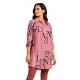 D.Pink Letter print  shirt