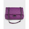 Purple quilted flap bag