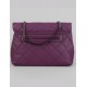 Purple quilted flap bag