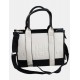 Big beige-black tote bag