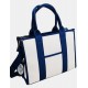 Big beige-blue tote bag
