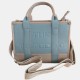 Mini baby blue-beige  tote bag