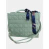 Mint quilted bag