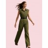 Chaki Shirt jumpsuit