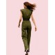 Chaki Shirt jumpsuit