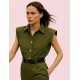 Chaki Shirt jumpsuit